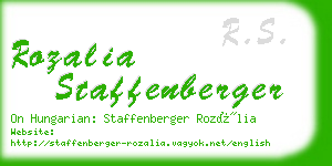 rozalia staffenberger business card